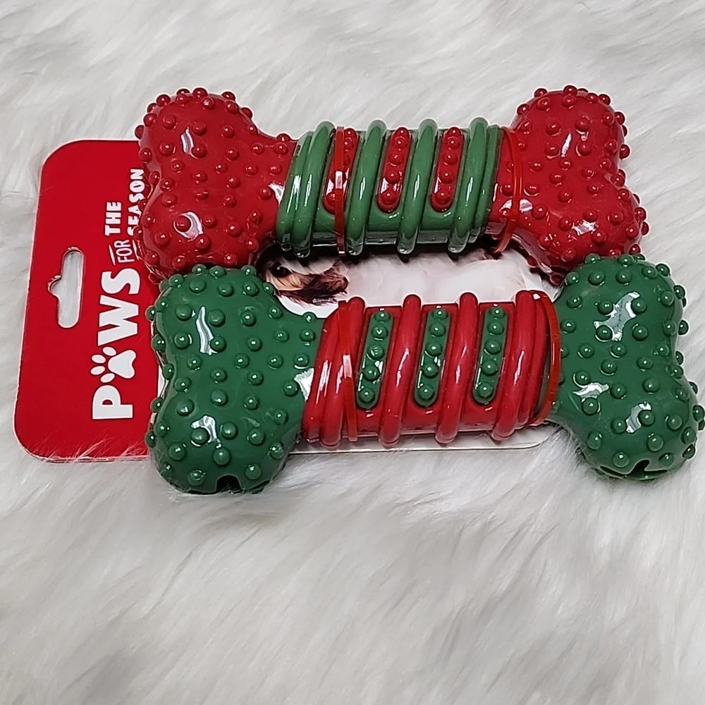 Red & Green Dog Chew Toys - New with Tags - Set Of 2